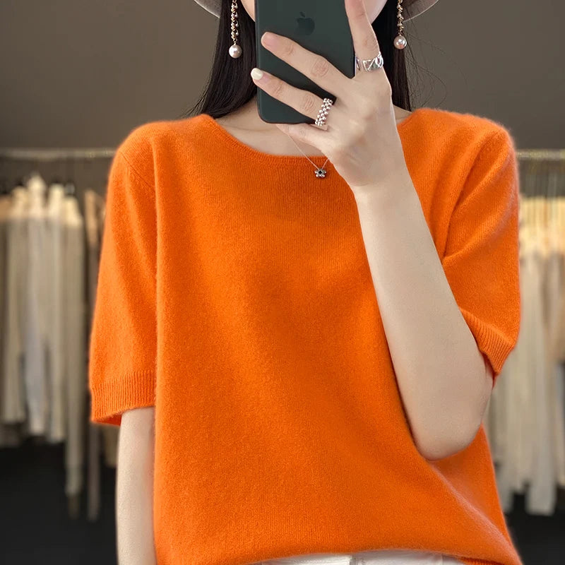 Soft Pure Merino Wool Knit Pullover