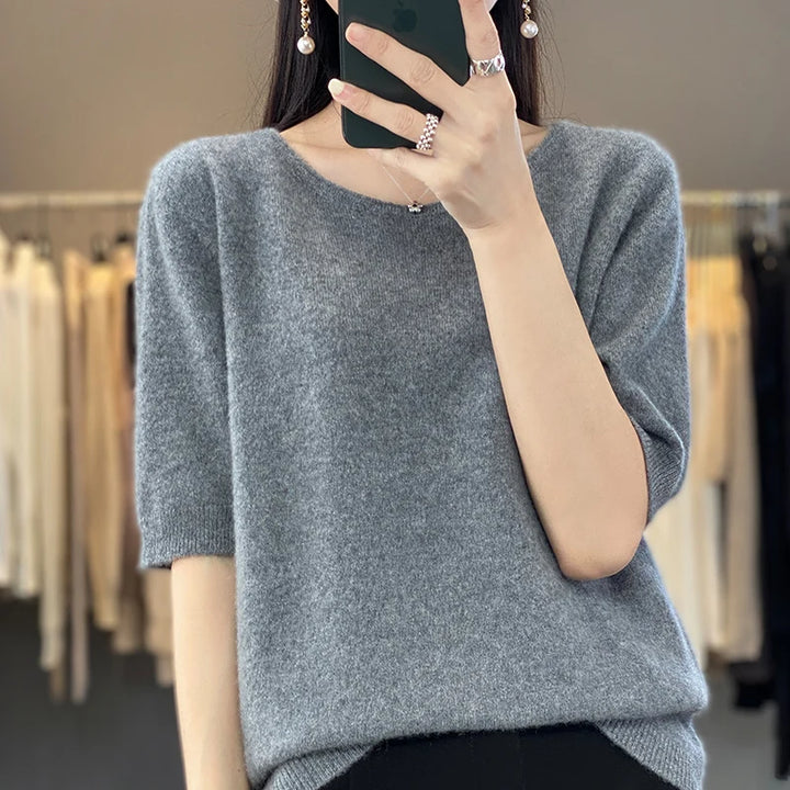 Soft Pure Merino Wool Knit Pullover