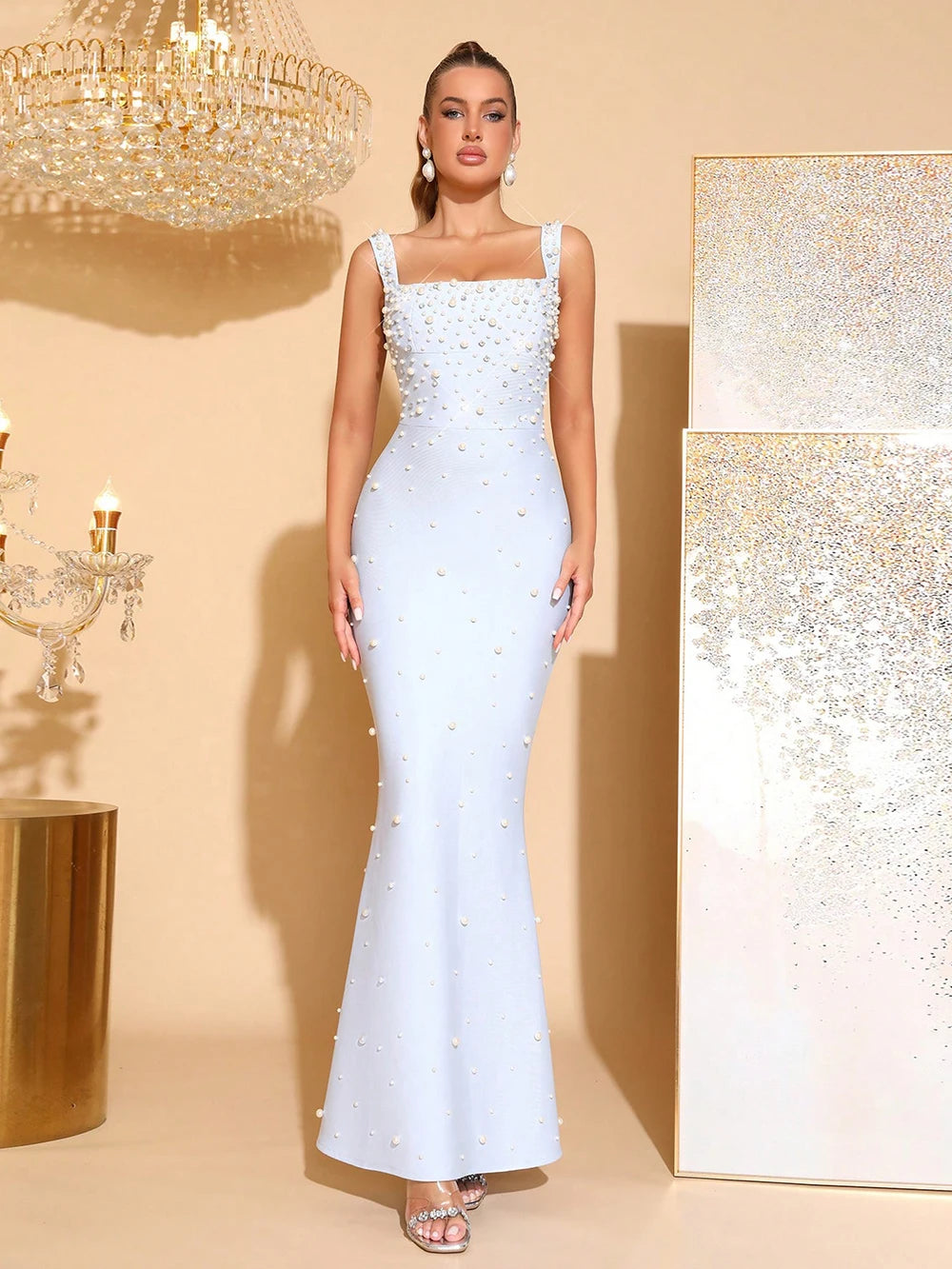 Spaghetti Strap Bodycon Maxi Dress