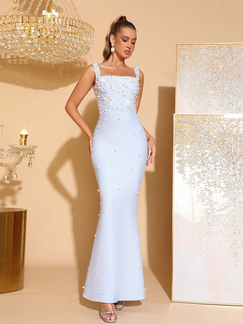 Spaghetti Strap Bodycon Maxi Dress