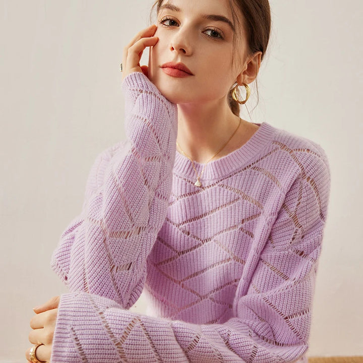 Spring Lightweight Cashmere Knit Pullover