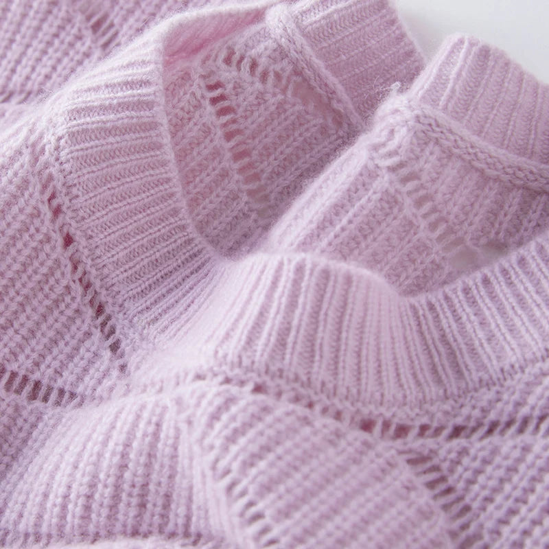 Spring Lightweight Cashmere Knit Pullover