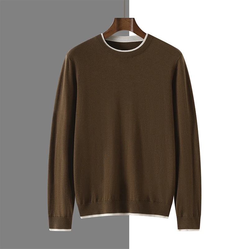 Spring Lightweight Wool Round Neck Sweater