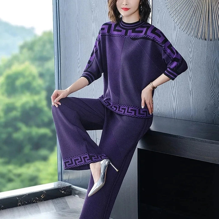 Spring Two-Piece Casual Knit Set