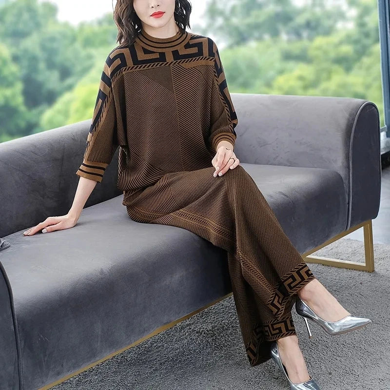 Spring Two-Piece Casual Knit Set