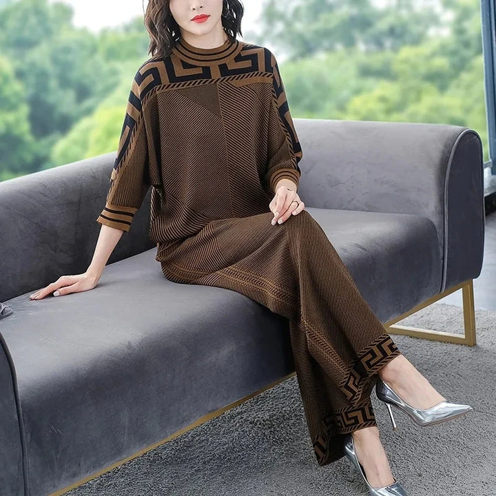 Spring Two-Piece Casual Knit Set