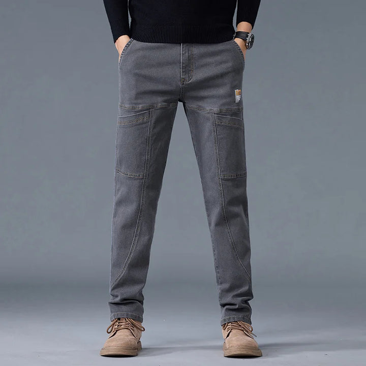 Straight Fit Multi-Pocket Denim Jeans