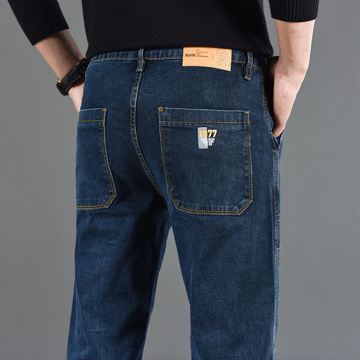 Straight Fit Multi-Pocket Denim Jeans