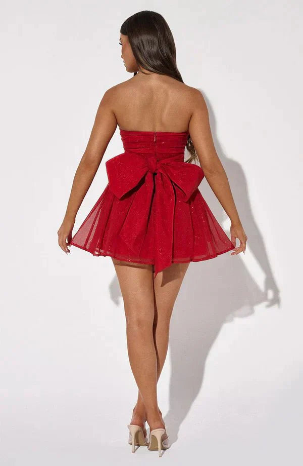 Strapless Mini Sequin Dress