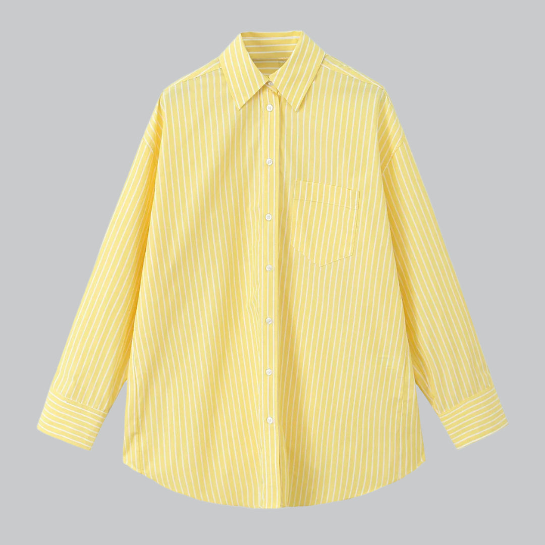 Striped High Waist Shirt & Trouser Set