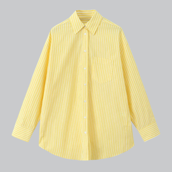 Striped High Waist Shirt & Trouser Set