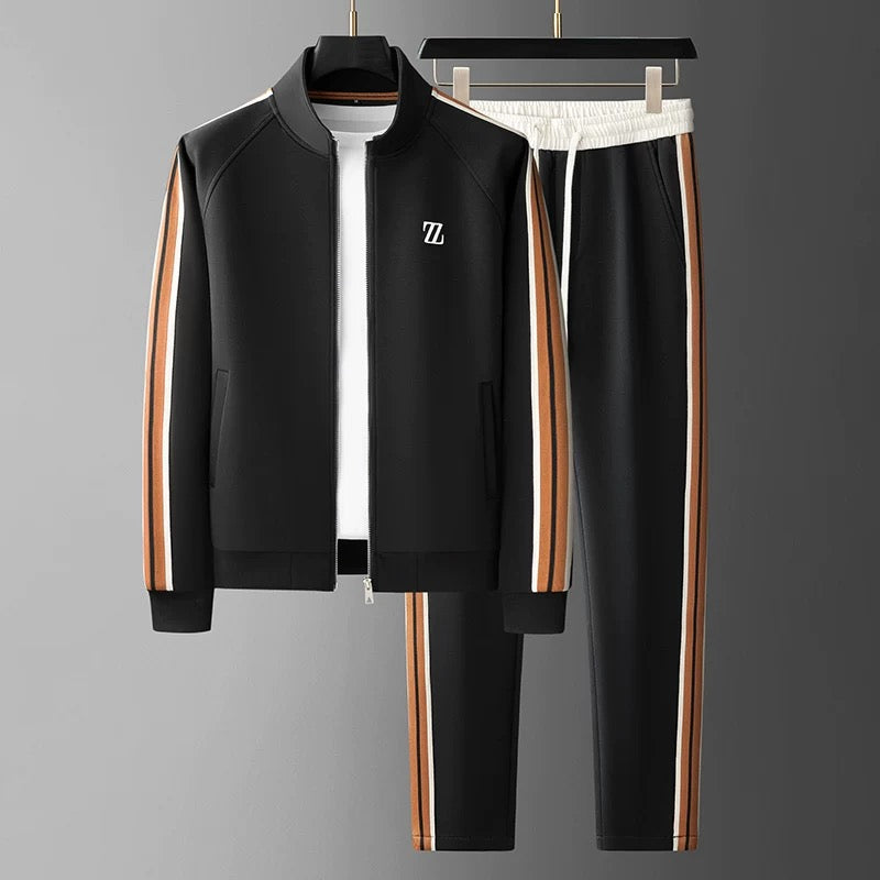Striped Full-Zip Track Set