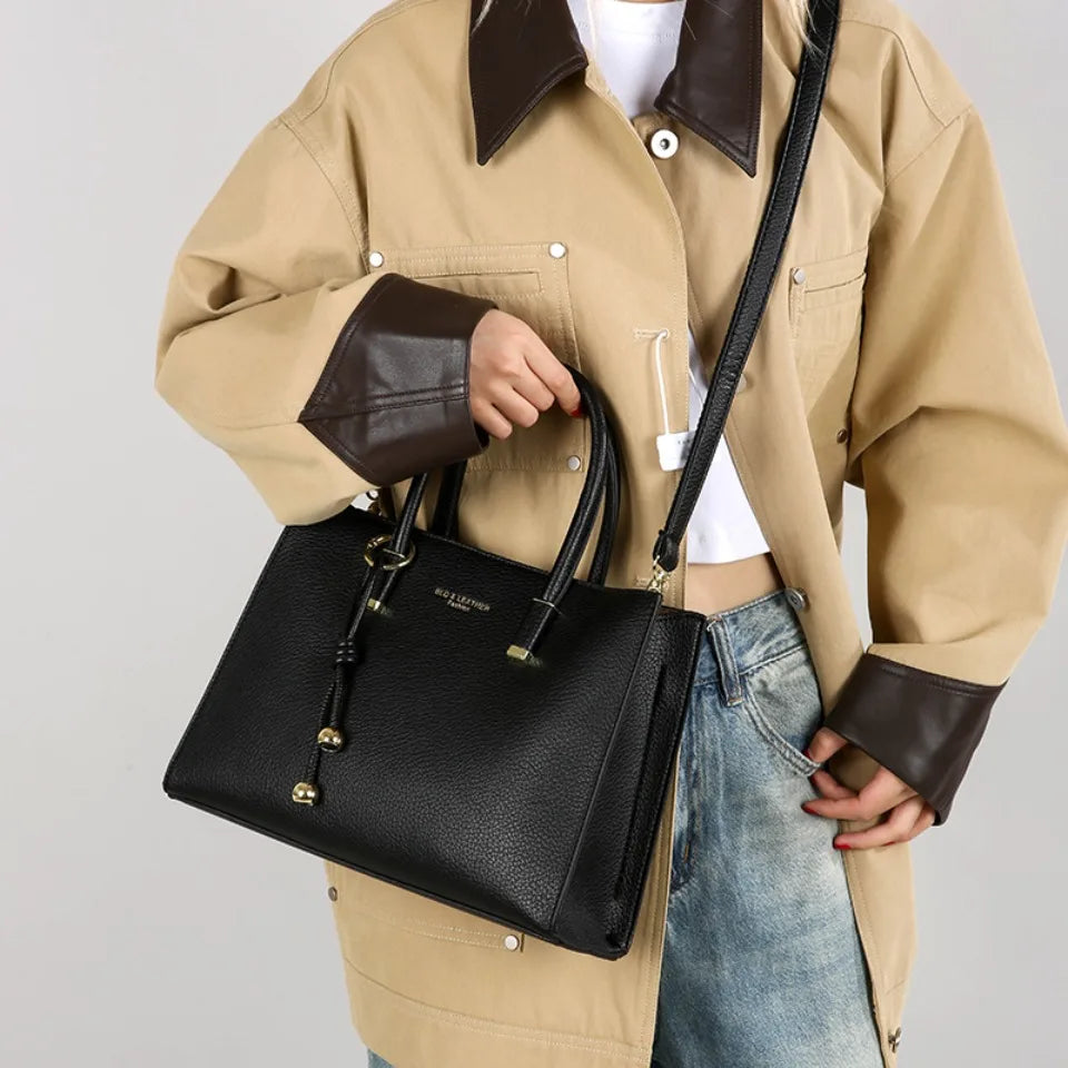 Structured Large Capacity Crossbody Tote