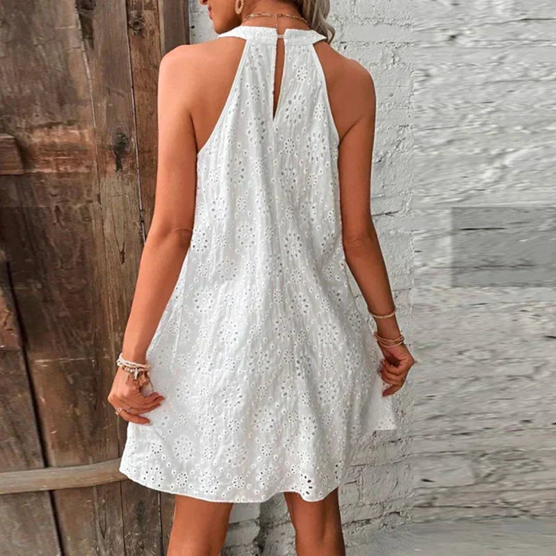 Stylish Summer Embroidered Mini Dress