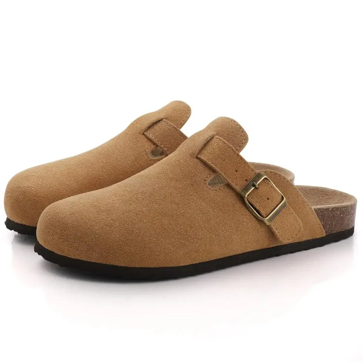 Suede Cork Arch Support Slippers