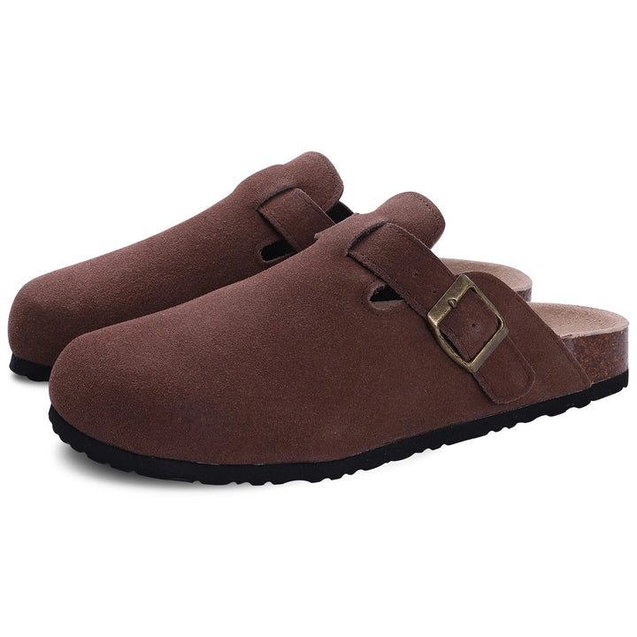 Suede Cork Arch Support Slippers