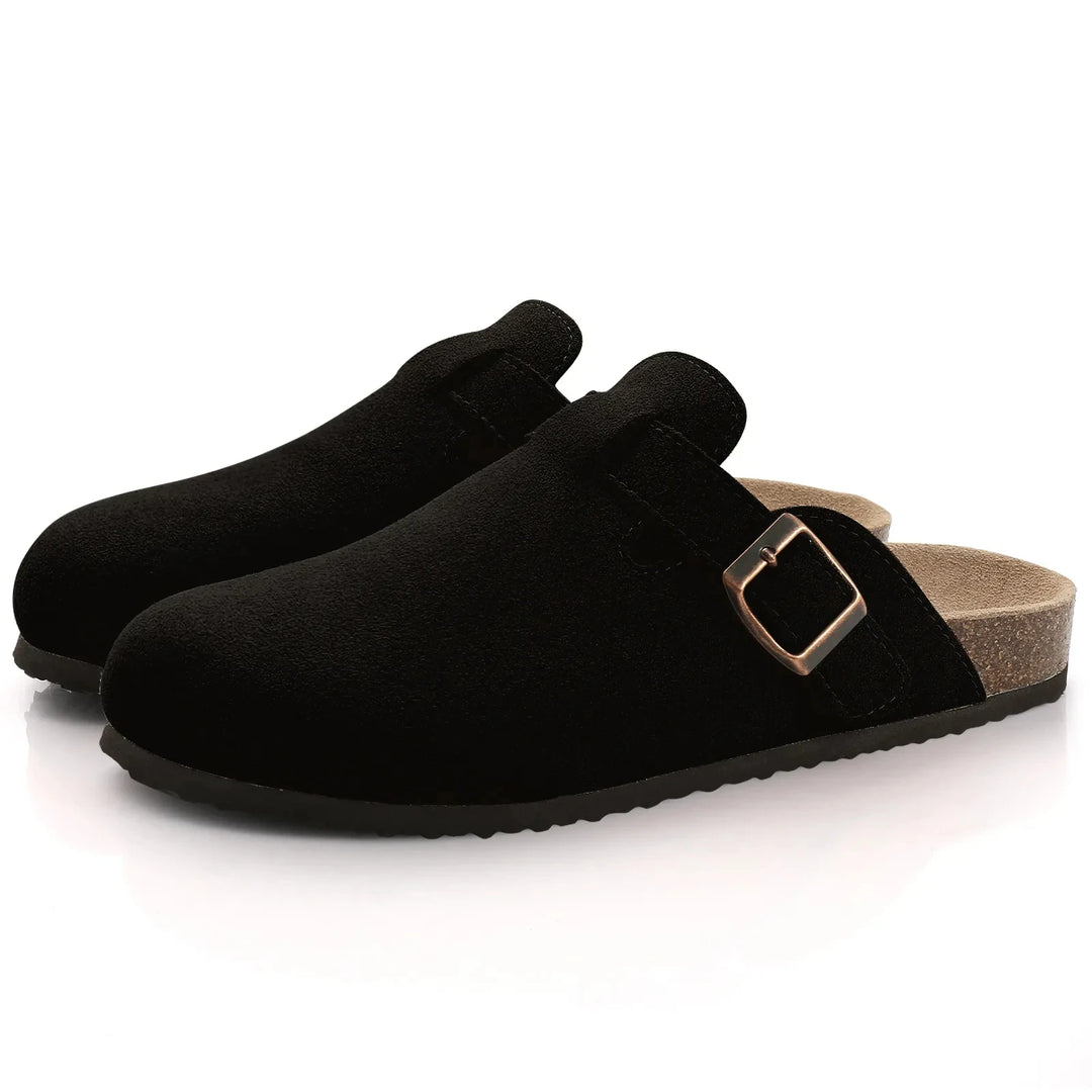 Suede Cork Arch Support Slippers