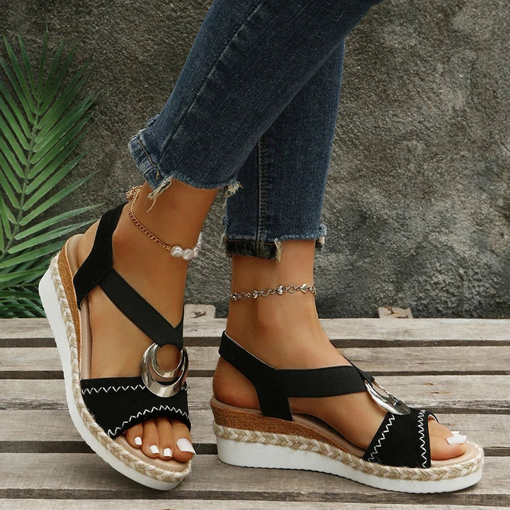 Summer Boho Wedge Heel Sandals