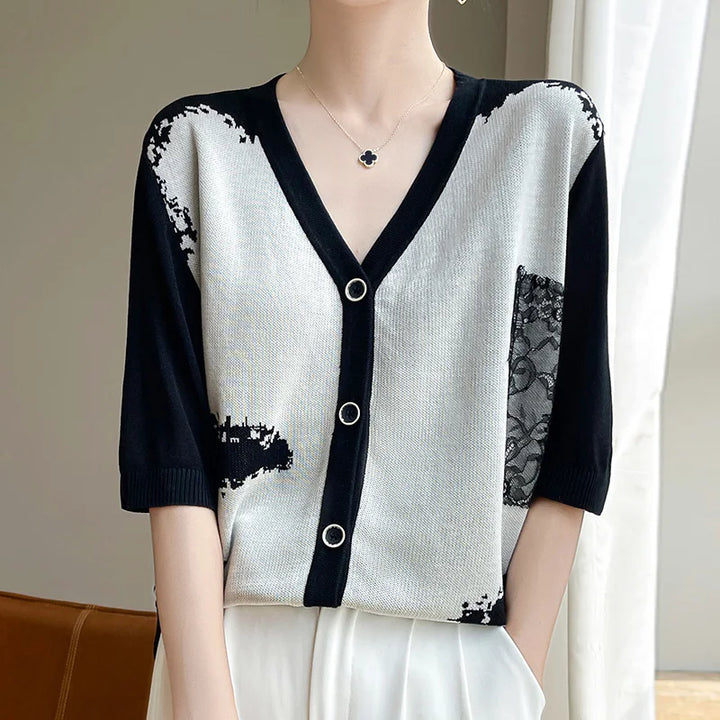 Summer Lace Short Sleeve Cardigan
