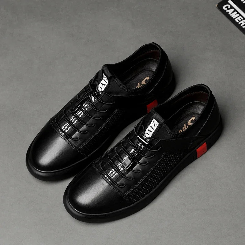 Summer Luxury Breathable Leather Sneakers
