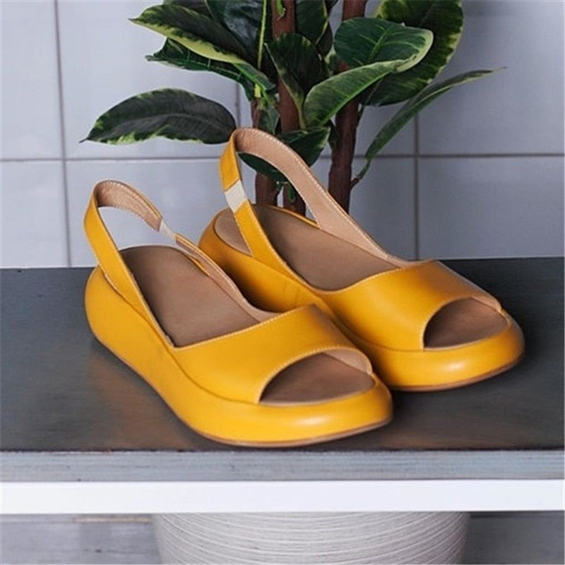 Summer Platform Peep-Toe Sandals