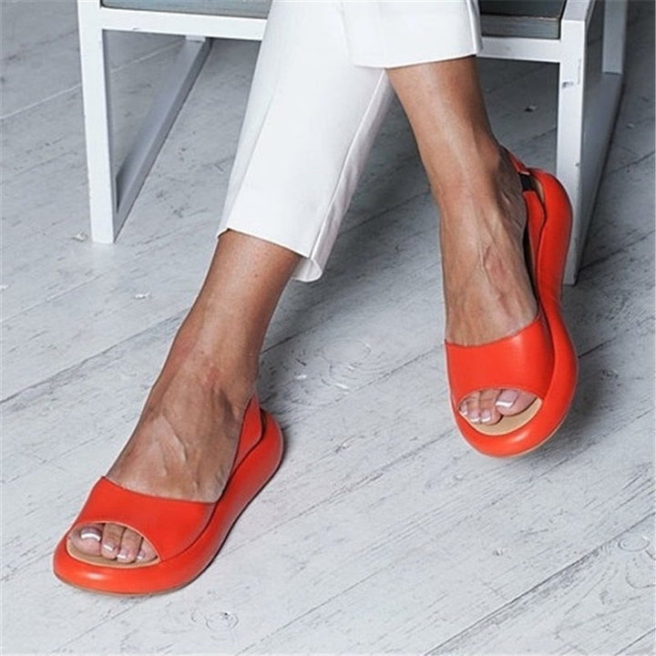 Summer Platform Peep-Toe Sandals