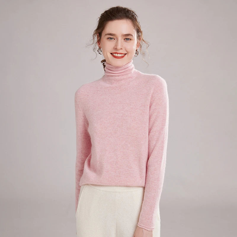 Pure Cashmere Turtleneck Sweater