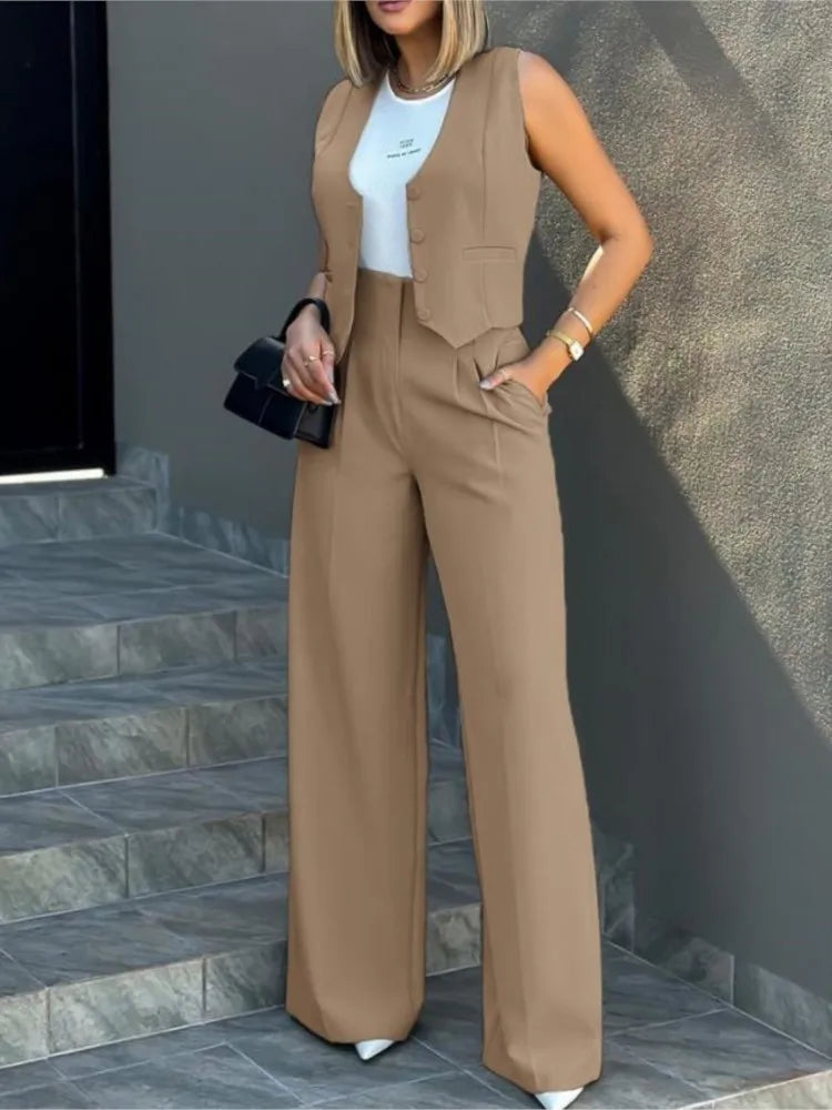 Tailored Waistcoat Two Piece Set