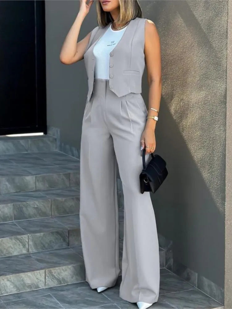 Tailored Waistcoat Two Piece Set