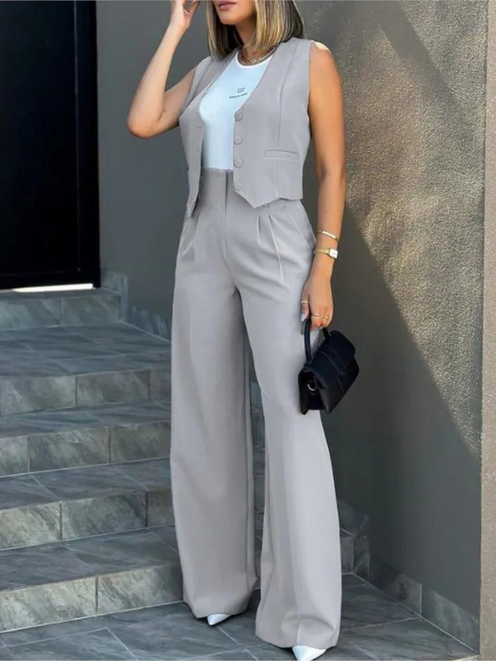 Tailored Waistcoat Two Piece Set