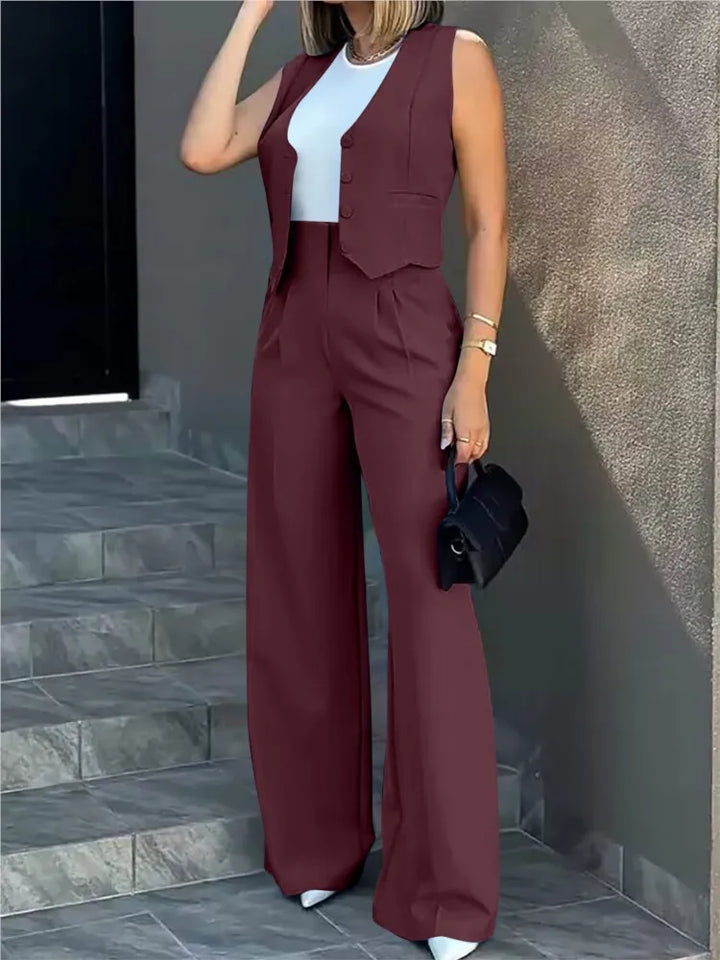 Tailored Waistcoat Two Piece Set
