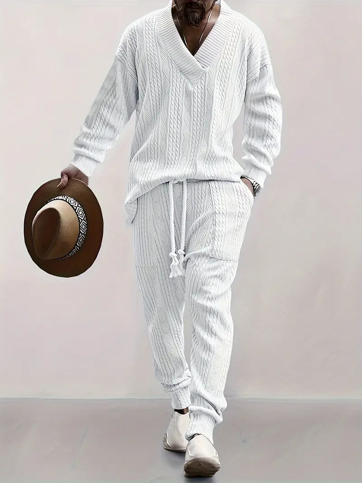 Knitted Textured Lounge 2-Piece Set