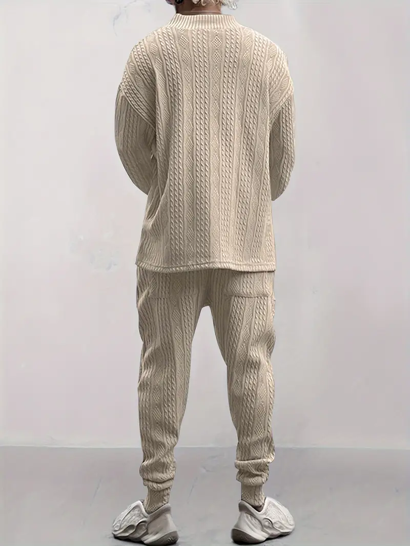 Knitted Textured Lounge 2-Piece Set