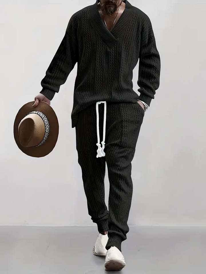 Knitted Textured Lounge 2-Piece Set