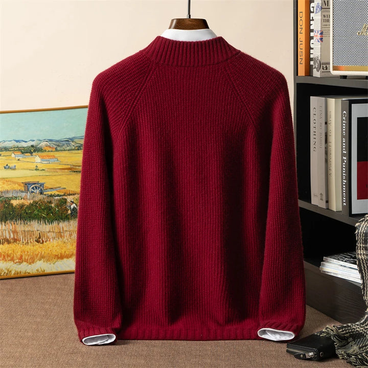 Thick Cashmere Zip-Up Cardigan