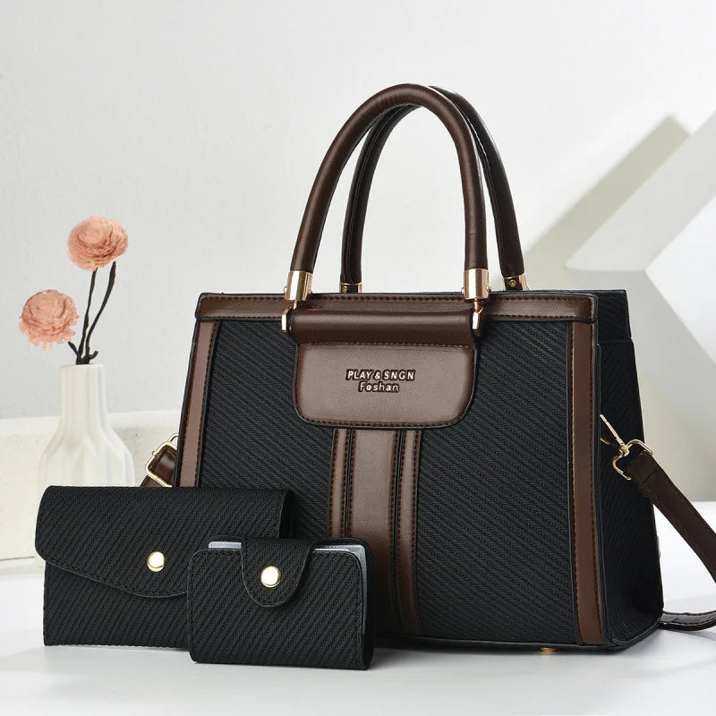 Three Piece Crossbody Tote Bag