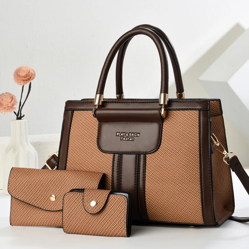 Three Piece Crossbody Tote Bag