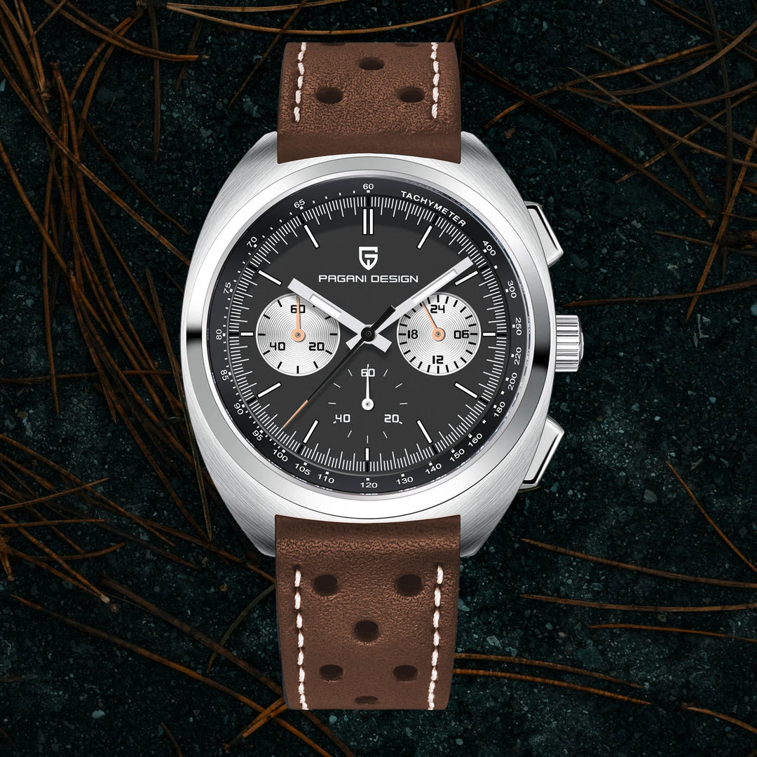 Turtle Back Luminous Chronograph Watch