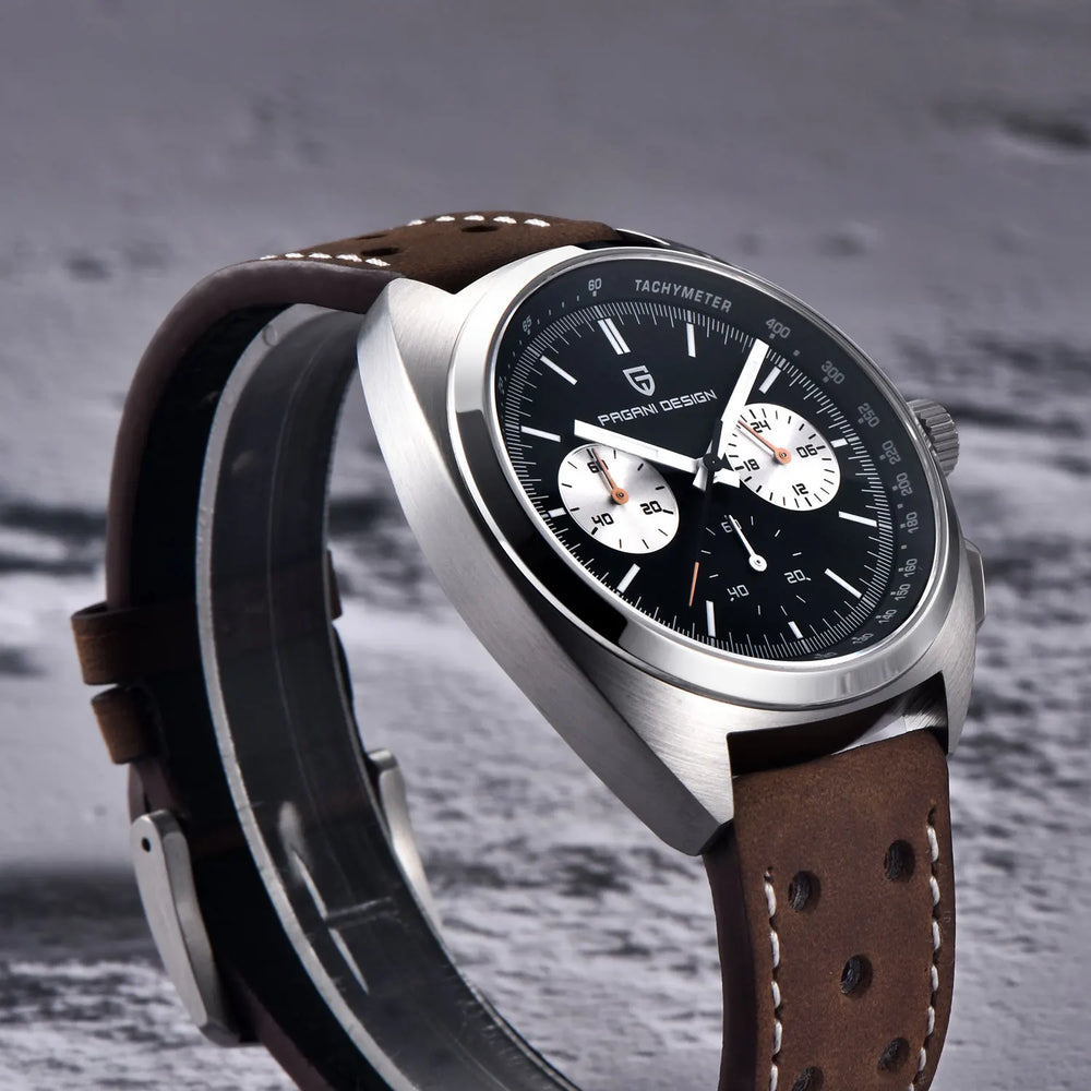 Turtle Back Luminous Chronograph Watch