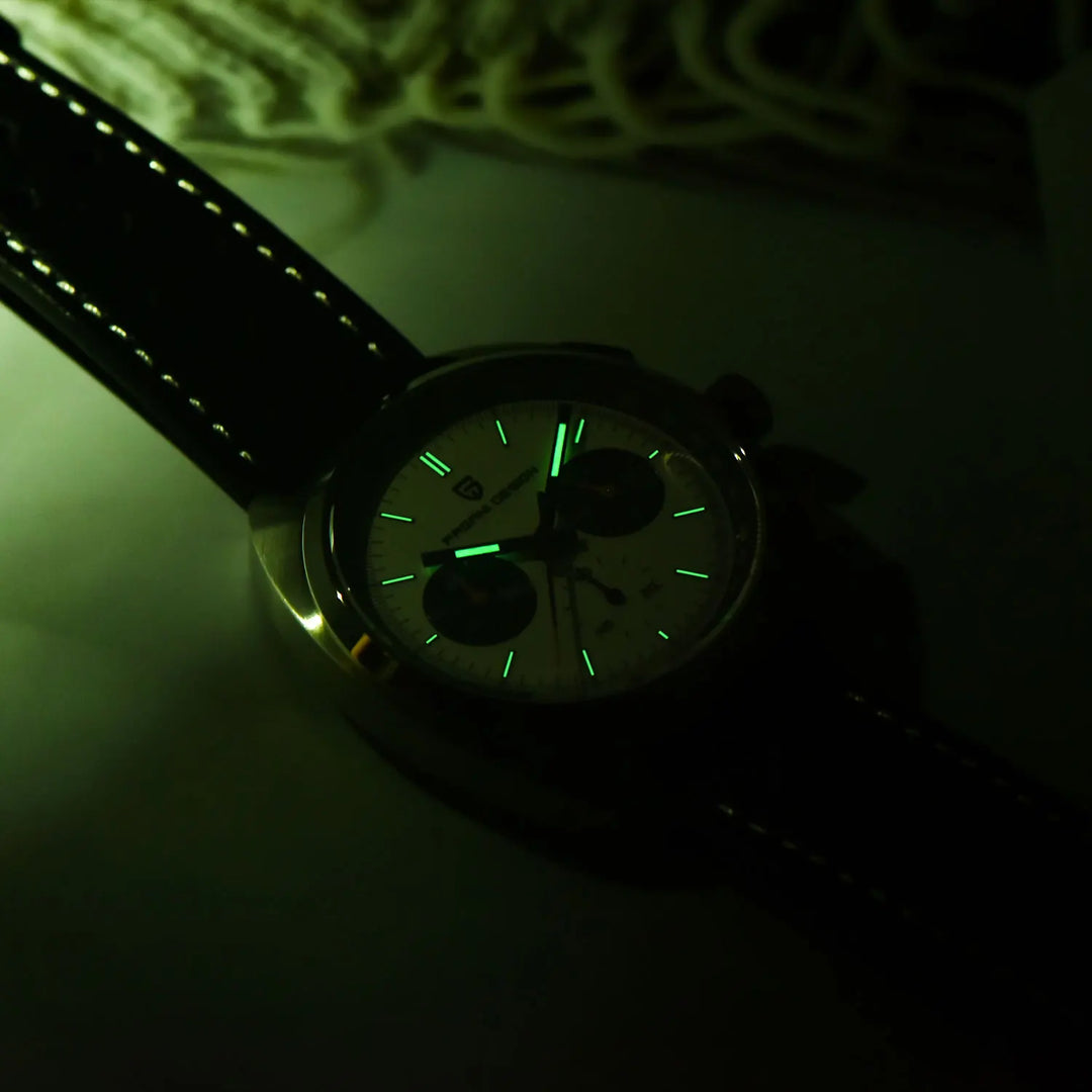 Turtle Back Luminous Chronograph Watch