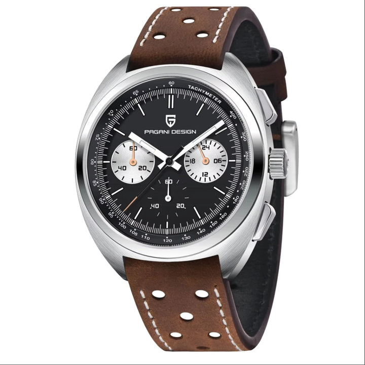 Turtle Back Luminous Chronograph Watch