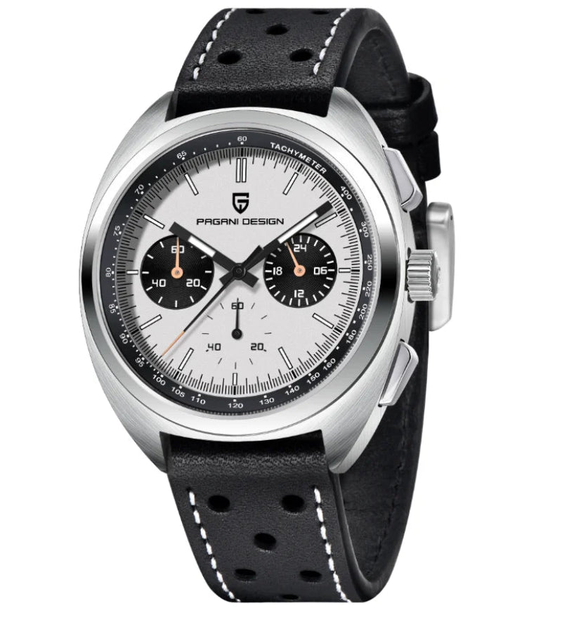 Turtle Back Luminous Chronograph Watch
