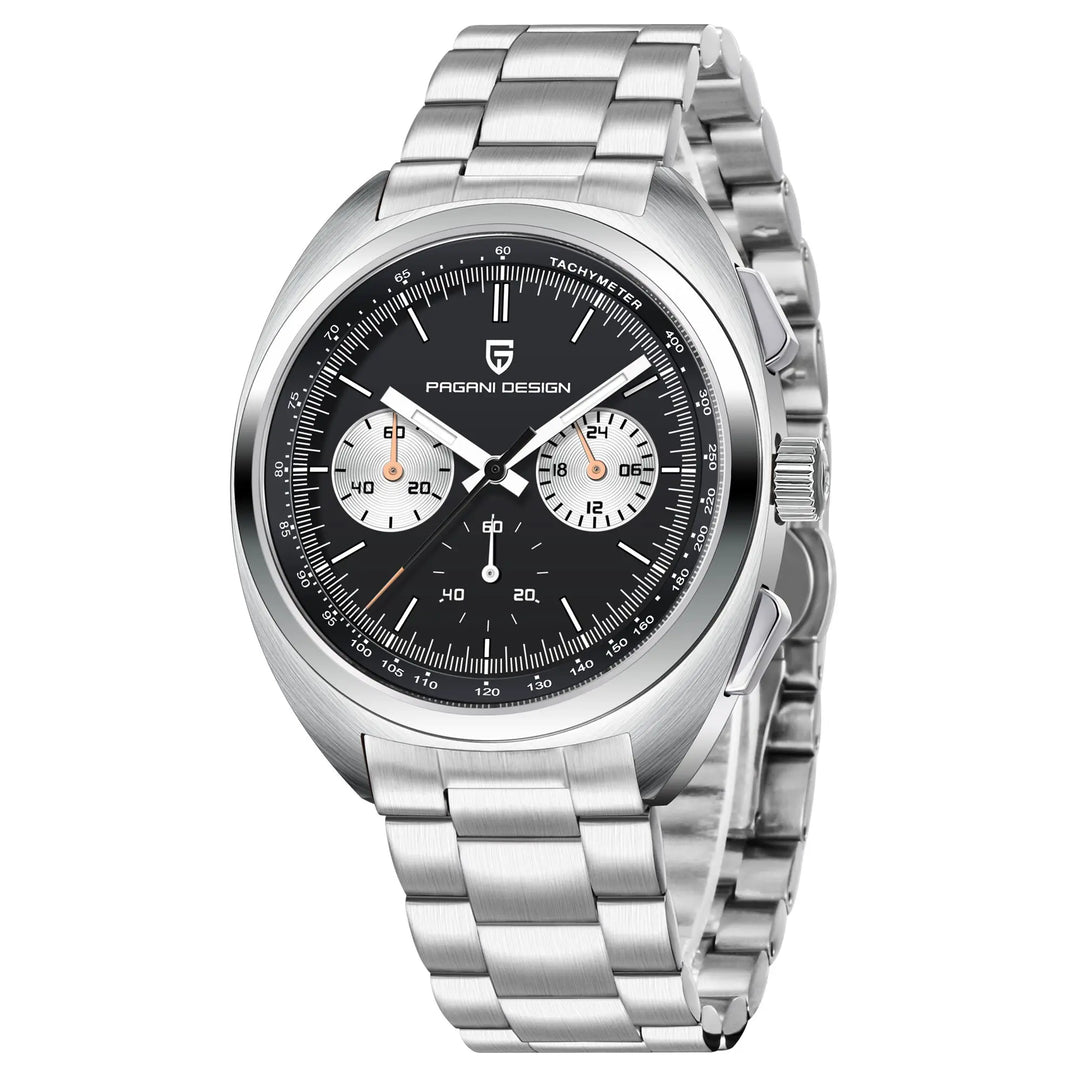 Turtle Back Luminous Chronograph Watch