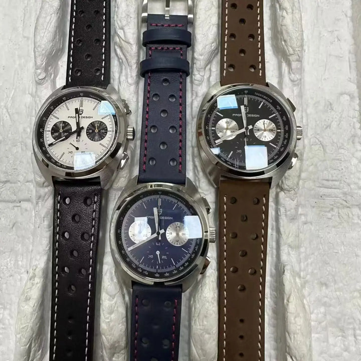 Turtle Back Luminous Chronograph Watch