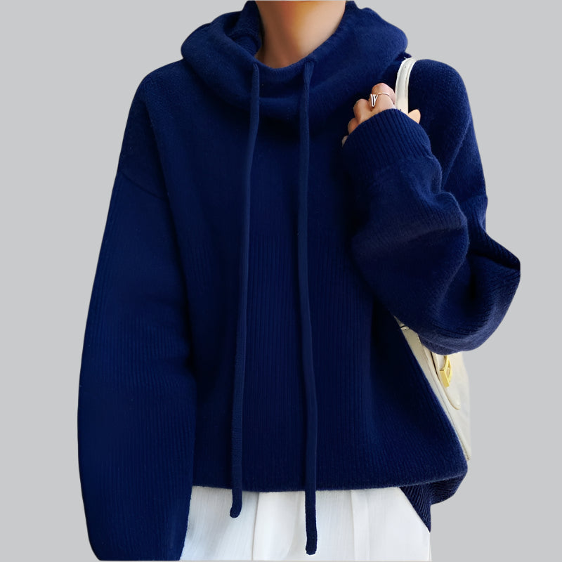 Turtleneck Wool Knitted Hoodie