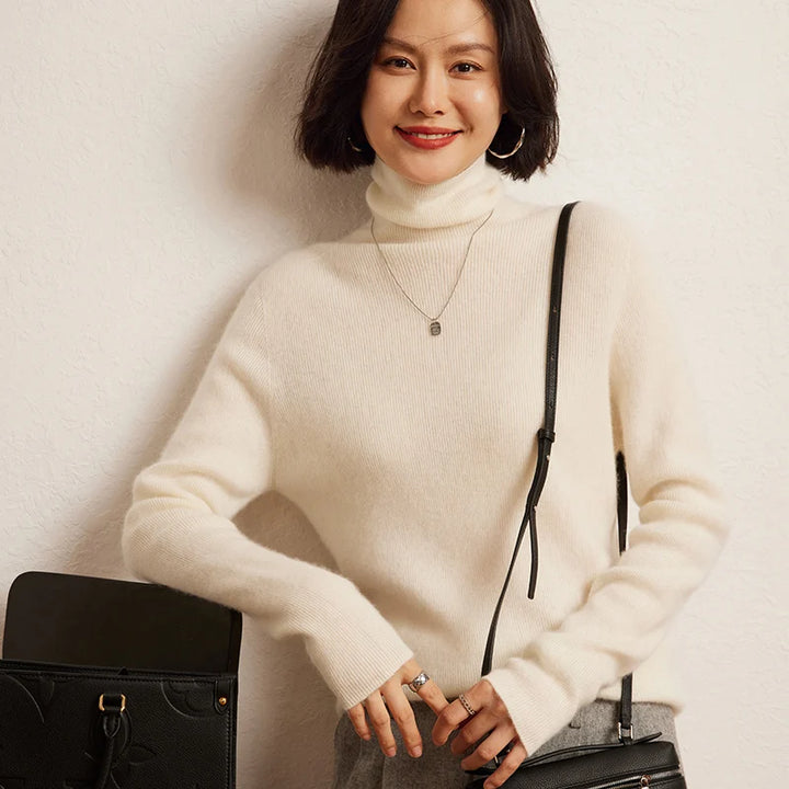 Unique Pure Cashmere Turtleneck Sweater