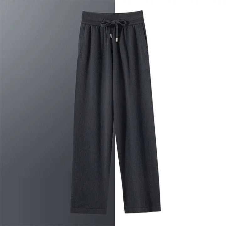 Vera | Men's Cashmere Knit Straight-Leg Pants Grey