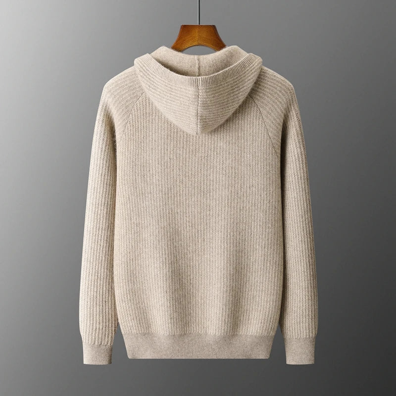 Vera | Men's Merino Wool Knit Zipper Hoodie