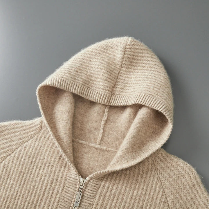 Vera | Men's Merino Wool Knit Zipper Hoodie