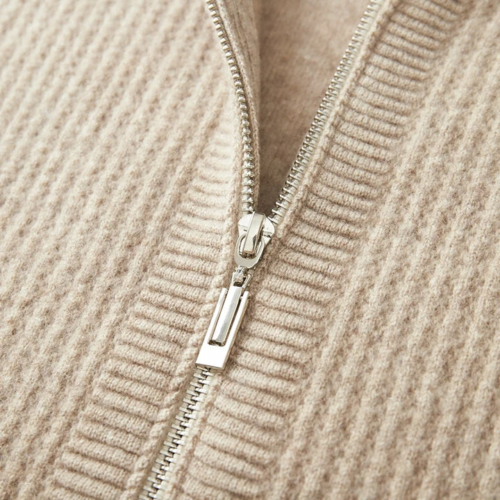 Vera | Men's Merino Wool Knit Zipper Hoodie